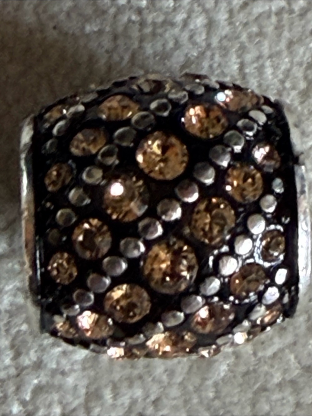 Brighton Crystal Voyage Treasure Bead in a bronze and antique-metallic finish.